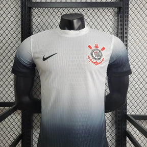 Camisa Corinthians Home 24/25 - Jogador Masculina - Branco e Preto
