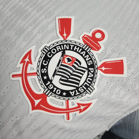 Camisa Corinthians Home 24/25 - Jogador Masculina - Branco e Preto