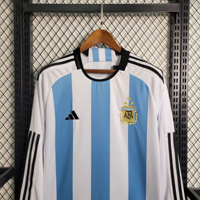 Camisa Argentina Home Manga Longa 22/23 - Versão Torcedor