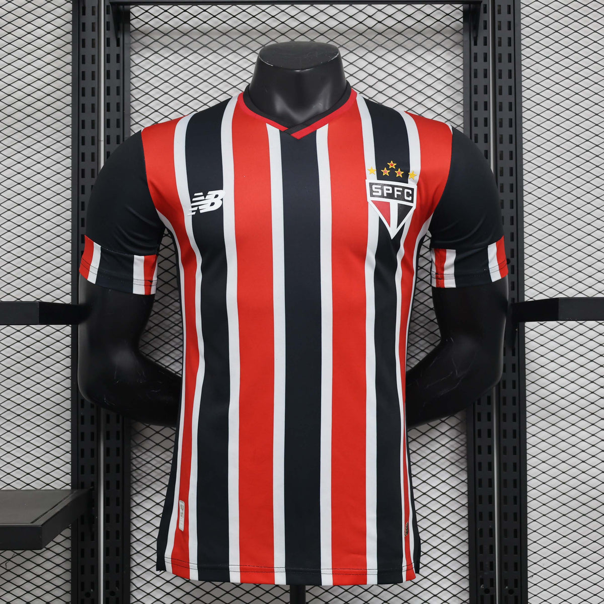 Camisa São Paulo II 24/25 - Jogador Masculina - Vermelho, Branco e Preto