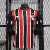 Camisa São Paulo II 24/25 - Jogador Masculina - Vermelho, Branco e Preto