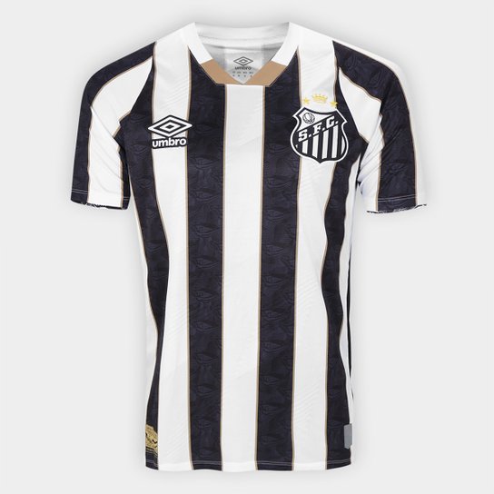 Camisa Santos II 24/25 - Torcedor Masculina - Preto e Branco
