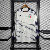 Camisa Itália Branca Manga Longa 23/24 - Versão Torcedor