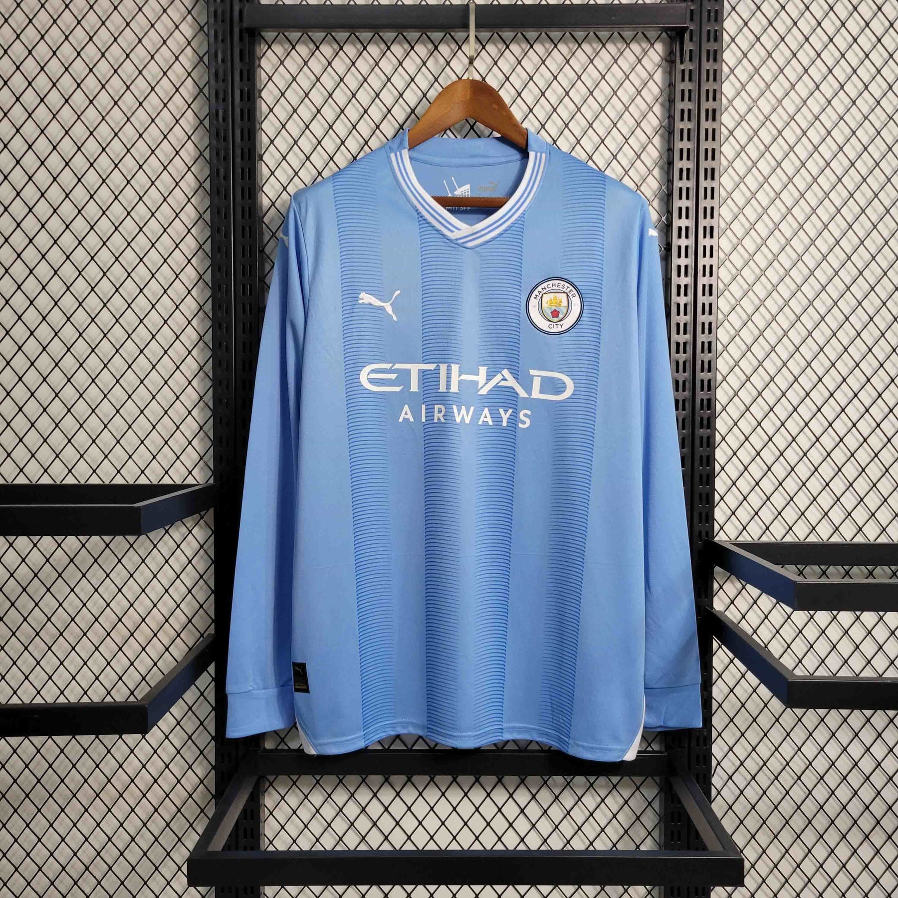 Camisa Manchester City Home Manga Longa 23/24 - Versão Torcedor