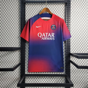 Camisa PSG Treino Vermelha e Azul 23/24