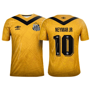 Camisa Santos III (NEYMAR JR - 10)  24/25 - Torcedor Masculina - Amarelo e Preto