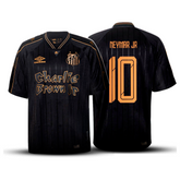 Camisa Santos Charlie Brown (NEYMAR JR - 10)  24/25 - Torcedor Masculina - Preto