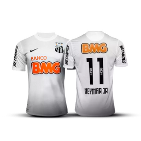 Camisa Santos 2012 (# NEYMAR JR - 11) - Torcedor Masculina - Versão Retro