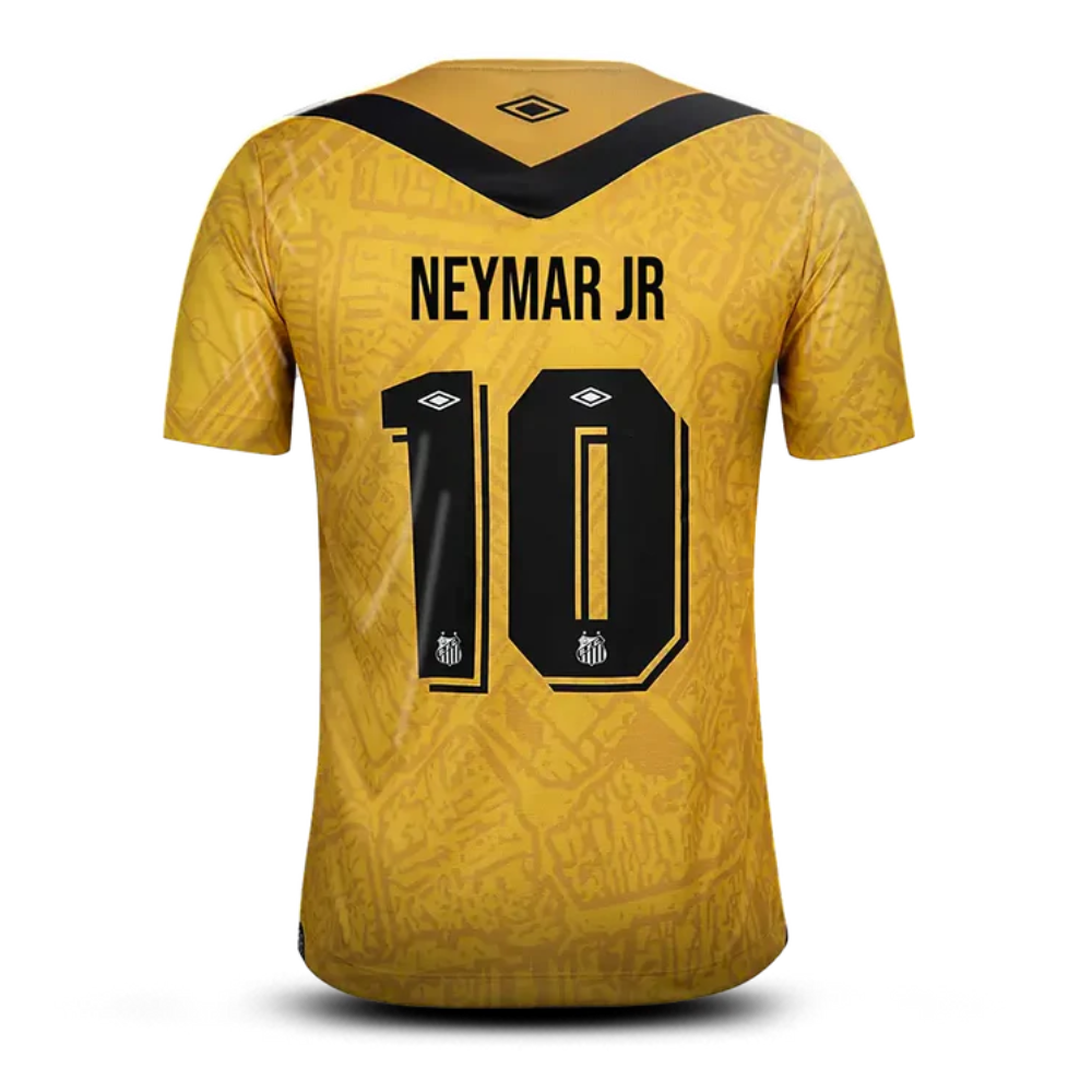Camisa Santos III (NEYMAR JR - 10)  24/25 - Torcedor Masculina - Amarelo e Preto