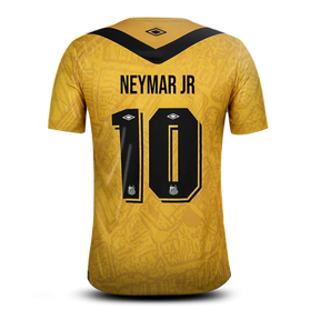 Camisa Santos III (NEYMAR JR - 10)  24/25 - Torcedor Masculina - Amarelo e Preto